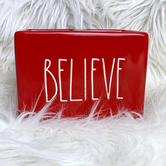 Rae Dunn Believe Ceramic Holiday Organizer Holder - Picture 2 of 12